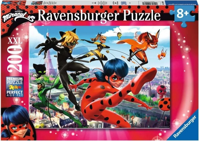 Ravensburger puzzel Miraculum Ladybug en Zwarte Kat 200 stukjes