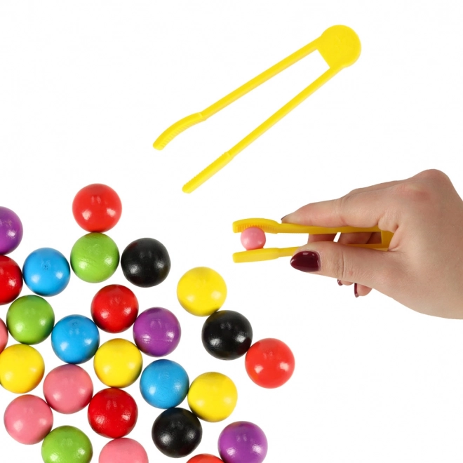 Educatieve puzzel - kleurrijke montessoriballetjes