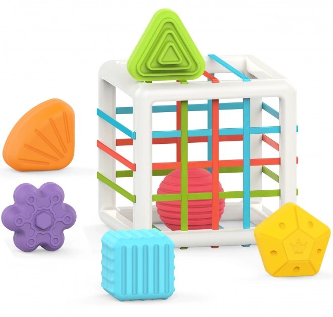 Woopie elastische sensorische kubus voor kinderen met vormen