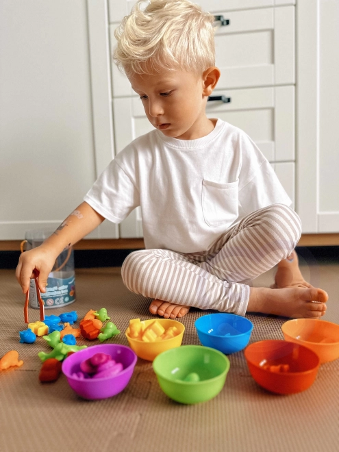 Vuiková montessori spel Leer tellen – Dierentuindieren