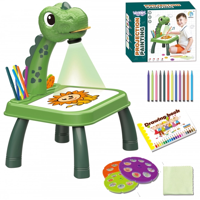 WOOPIE Dinosaur projector met bord en stiften