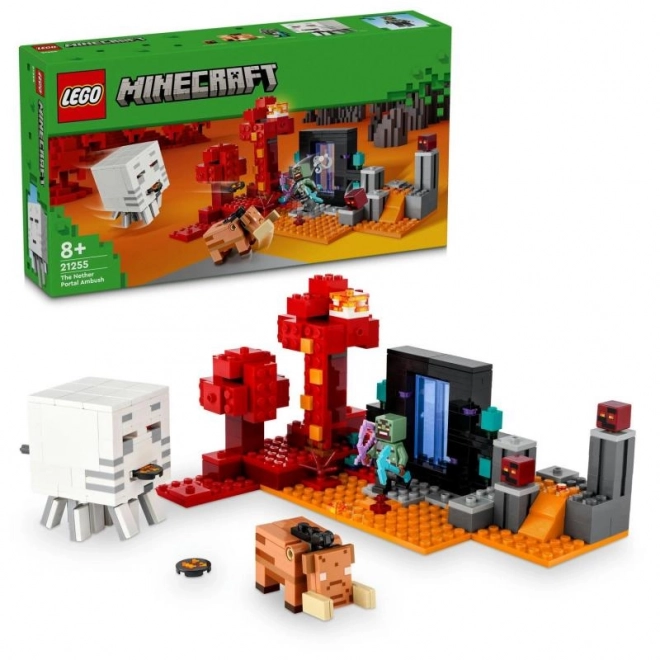LEGO Minecraft Hinderlaag bij de Nether-portaal