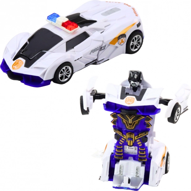 Auto robot 2v1 sportieve politieauto