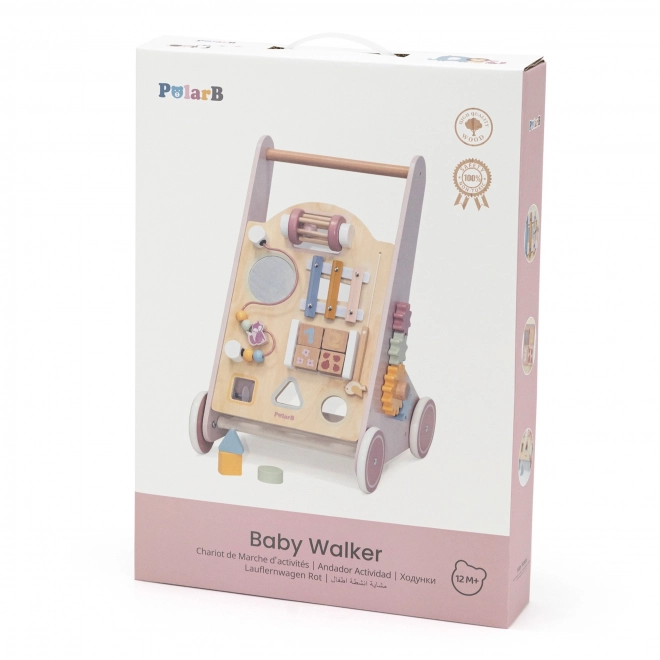 Houten loopwagen