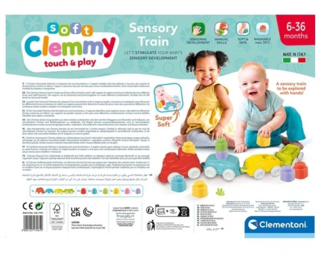 CLEMENTONI Soft Clemmy Sensorische treinset met blokken