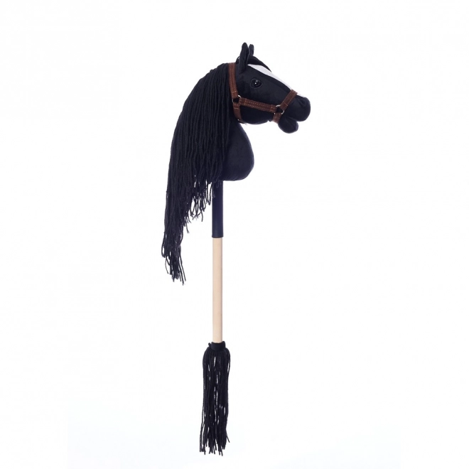 HOPPIHORSE paard op stok hobby horse formaat A4 zwart