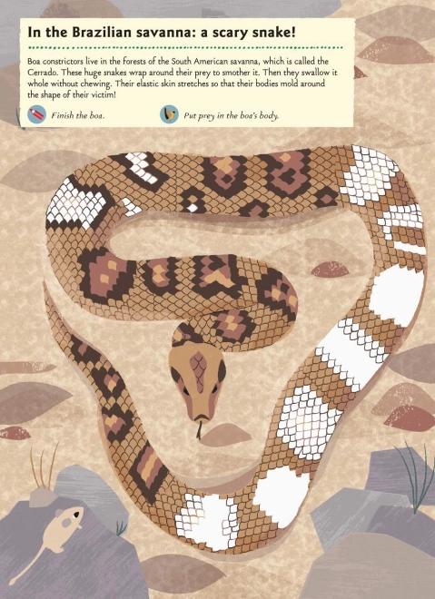 Activiteitenboek met stickers - Dieren van de savanne