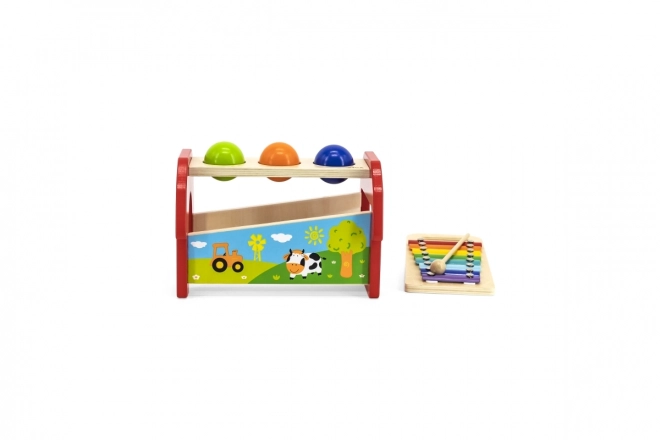 Houten hamerspel en xylofoon