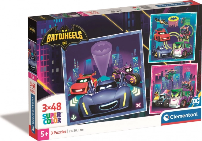 Puzzel 3×48 stukjes Batwheels – set van drie afbeeldingen
