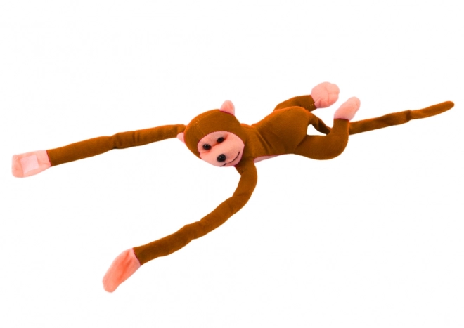 Pluchen mascotte aap met geluid lichtbruin 80 cm