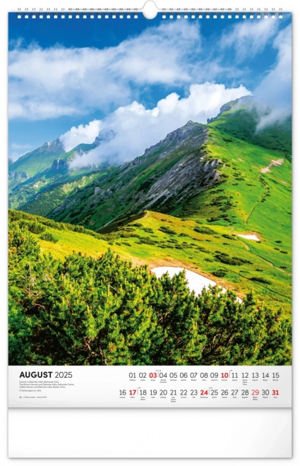 NOTIQUE Muurkalender Tatra 2025, 33 x 46 cm