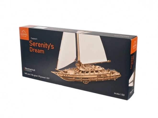 Ugears 3D Houten Mechanische Puzzel Jacht The Ocean Beauty