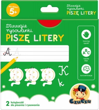 CzuCzu Dłuuugie rysowanki: ik schrijf letters (educatieve set voor kinderen 5+)