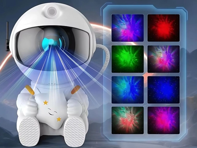 Sterrenprojector zittende astronaut met afstandsbediening
