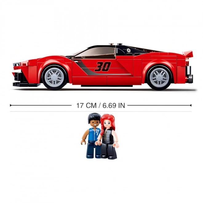 Sluban Modellen M38-B0955 Rode Italiaanse sportwagen