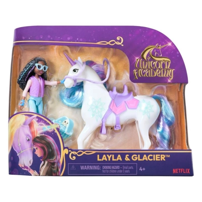 Unicorn Academy figuren 11 cm Layla en Glacier