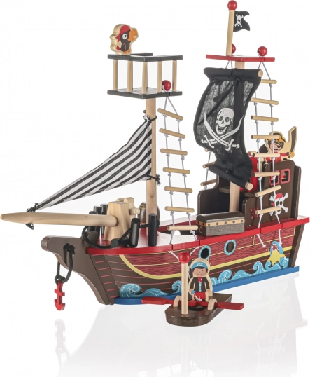 Houten piratenschip voor kinderen