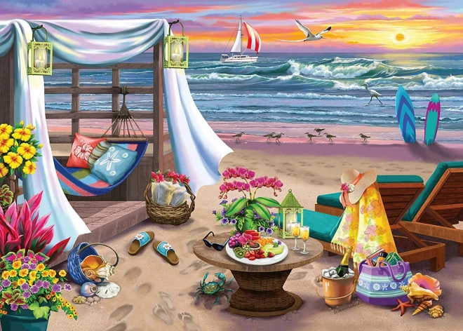 Puzzel Strand Cabana XXL 500 Stukjes van Ravensburger