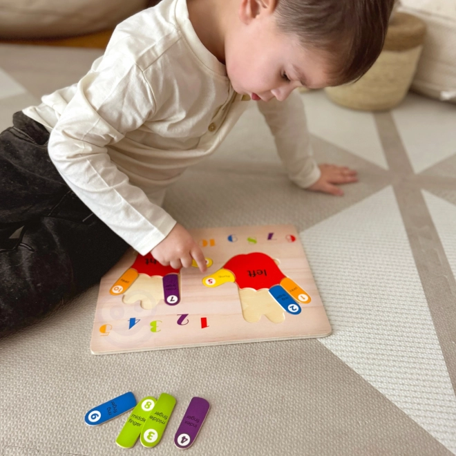 Educatieve houten puzzel handen en voeten