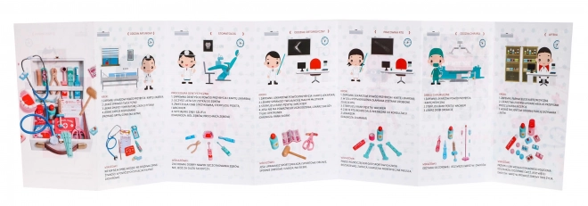 Houten Dokterset + educatieve brochures + stickers "Dappere patiënt" - 30 stuks