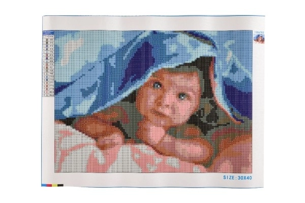 Set voor diamant schilderen - baby onder deken