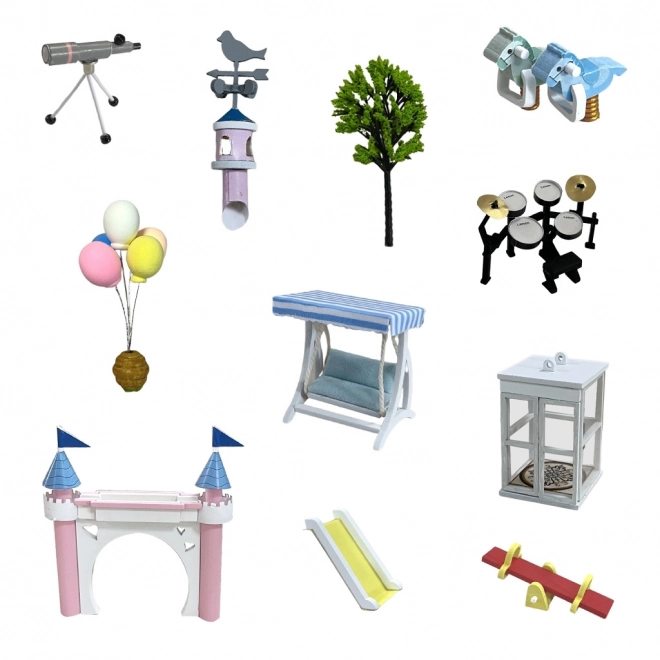 Negentig miniatuur huisjes Sprookjeskasteel