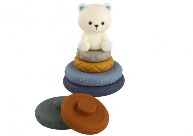 Educatieve set van zachte blokken voor peuters Teddy Beer Piramide