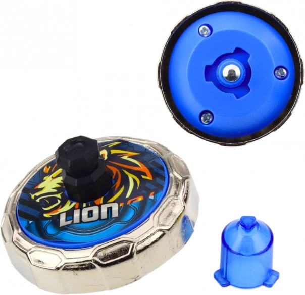 Set met lanceerder en vliegende schotel Blauwe Leeuw