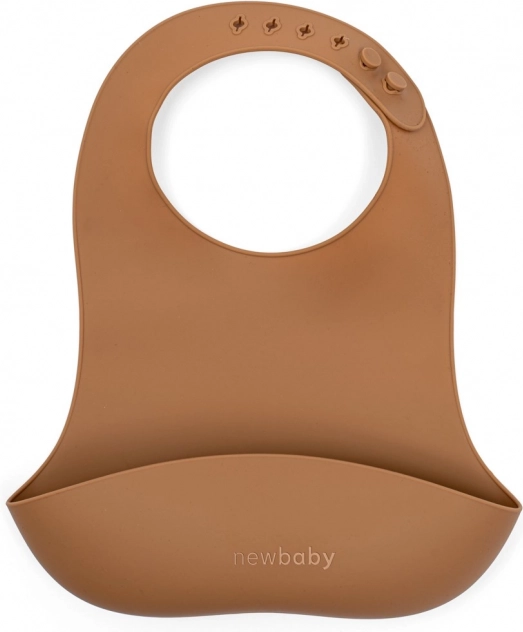 Siliconen slabbetje New Baby bruin