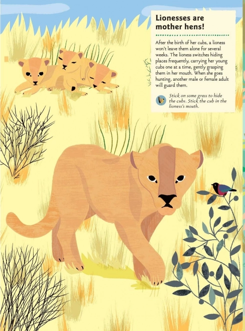 Activiteitenboek met stickers - Dieren van de savanne