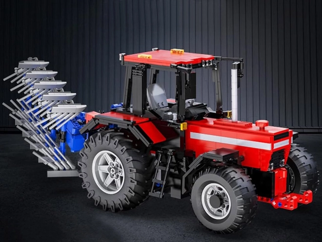 Grote set blokken 1675-ele 1:17 Tractor + ploeg met afstandsbediening ZA5251