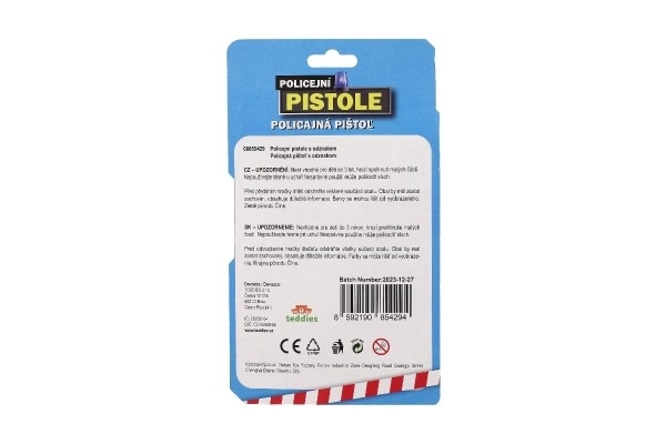 Kinde politie set: revolver met holster en badge
