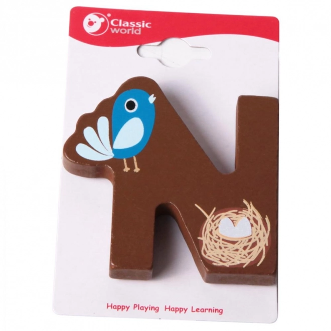 Houten Letter N Classic World