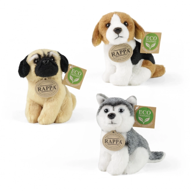 Zittende pluchen hond 13 cm ECO-FRIENDLY