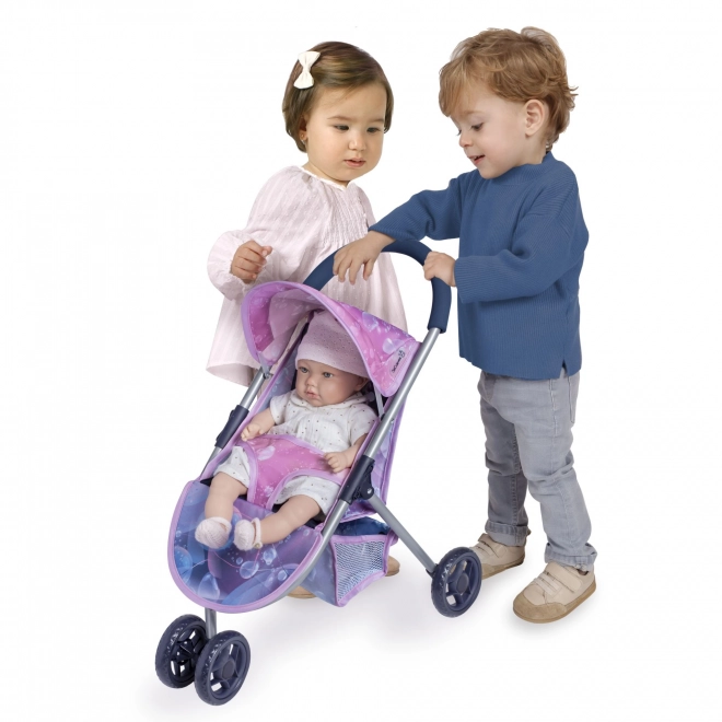 DeCuevas 90276 Driewieler Sportwagen voor Poppen Magic Bubble 2024 - 55 cm