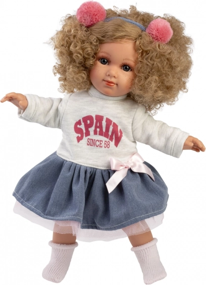Realistische pop Llorens Elena met zacht stoffen lichaam - 35 cm