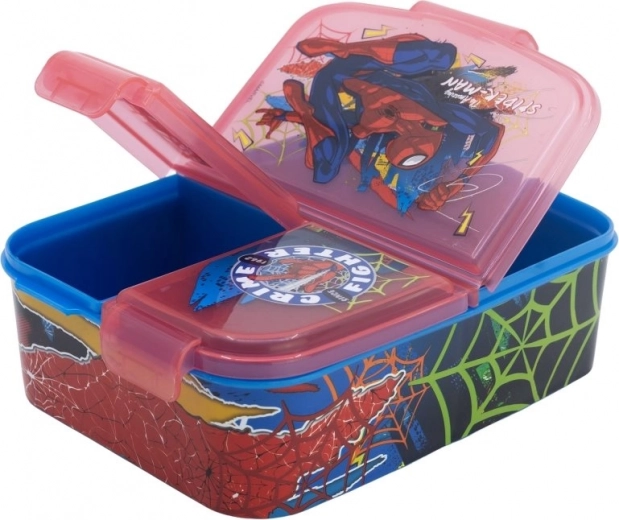 Multibox voor tussendoortjes STOR SPIDER-MAN met vakjes