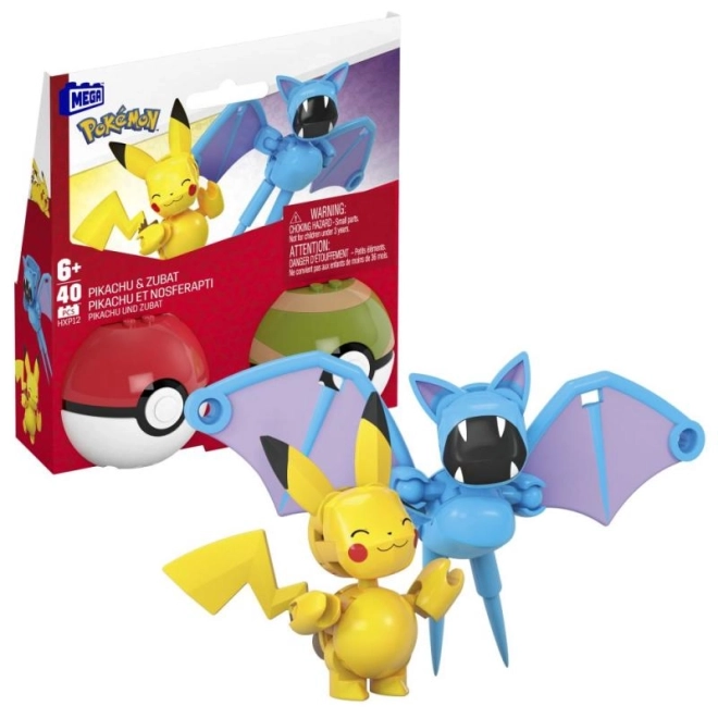 Mega Pokémon Pokéball - Pikachu en Zubat