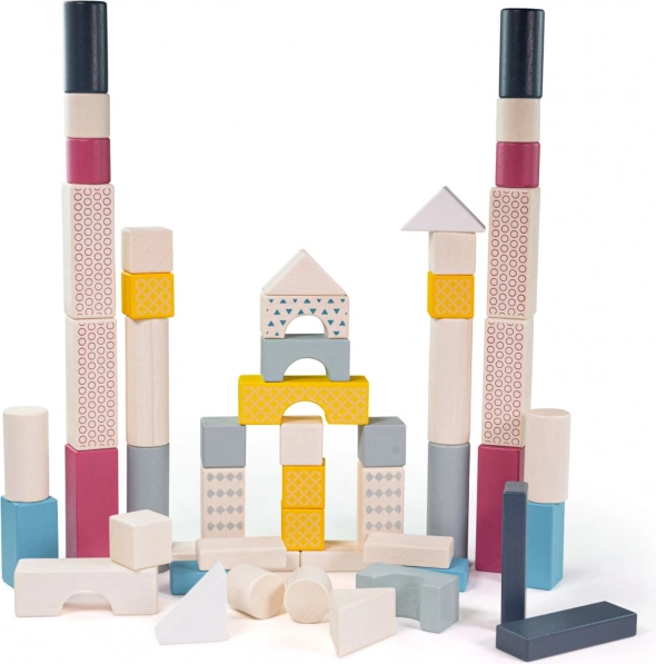 Bigjigs Toys houten blokken in een emmer, 50 stuks