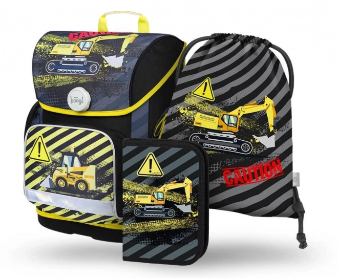 BAAGL SET 3 Ergo Bagr: boekentas, etui, zak