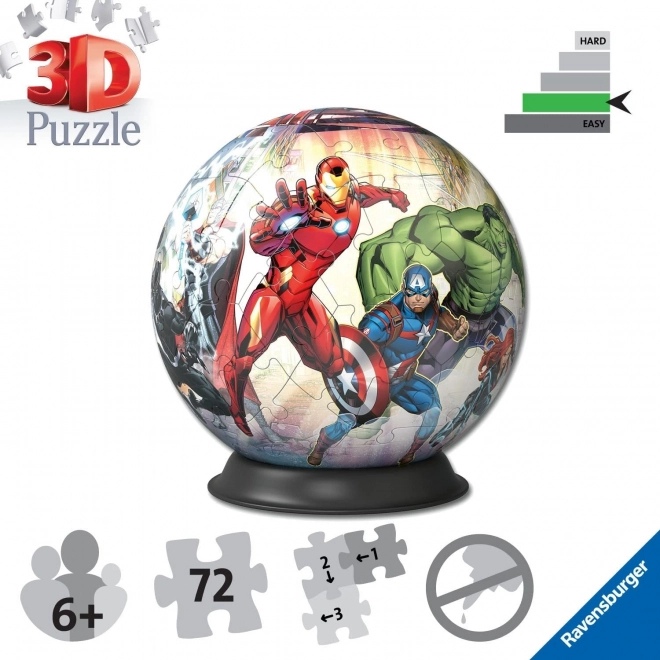 Puzzel-Bal Marvel: Avengers 72 stukjes