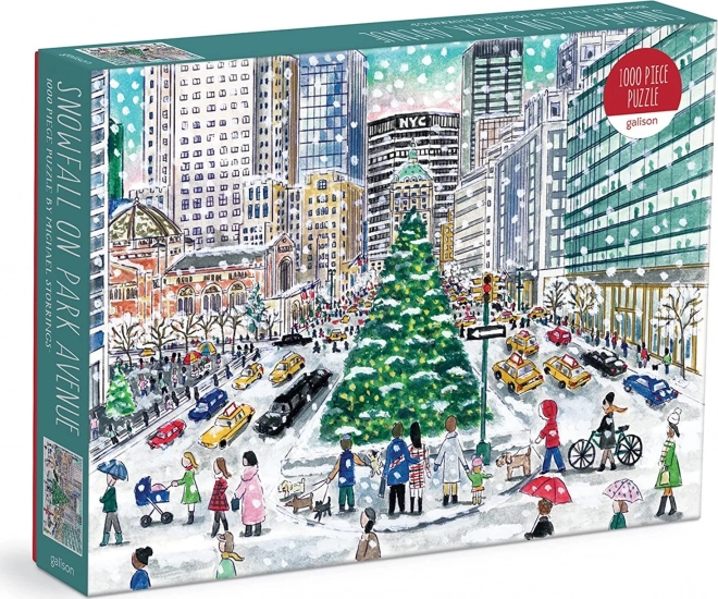 Legpuzzel Sneeuwval op Park Avenue van Michael Storrings - 1000 stukjes