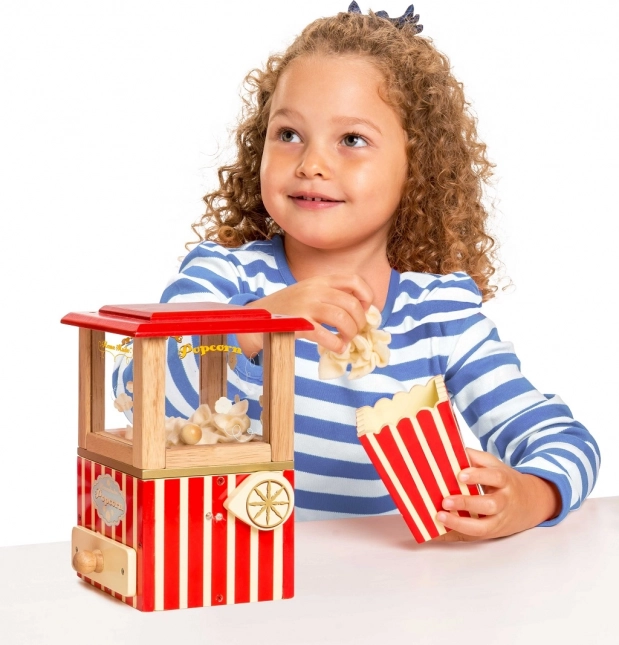 Authentiek plezier met hendel en vilten popcorn