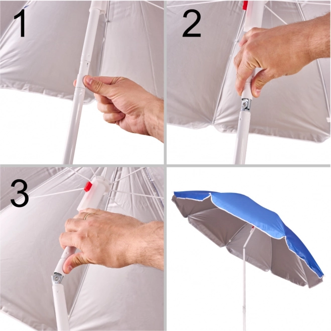 Verstelbare opvouwbare parasol met UV-bescherming 150 cm blauw