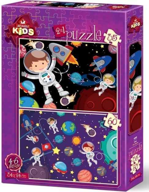 Puzzelset met ruimtethema 35 + 60 stukjes ART PUZZLE
