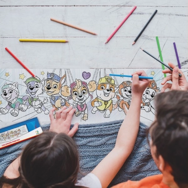 Inkleurbare poster Paw Patrol