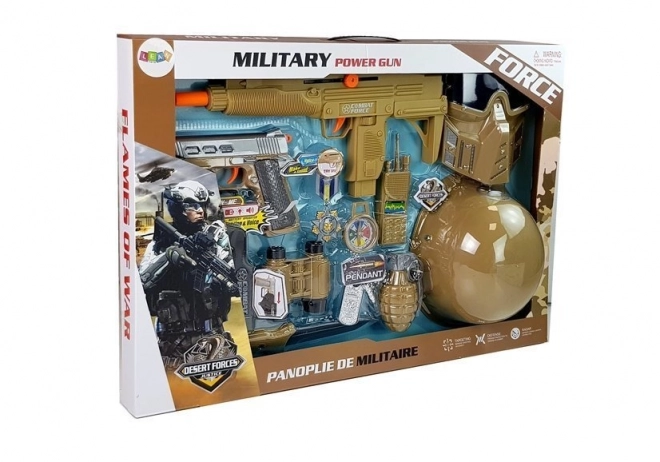 Militaire set Wapens met masker Helm Granaat Geluid