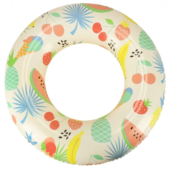 Opblaasbare kinderzwemring met fruitprint