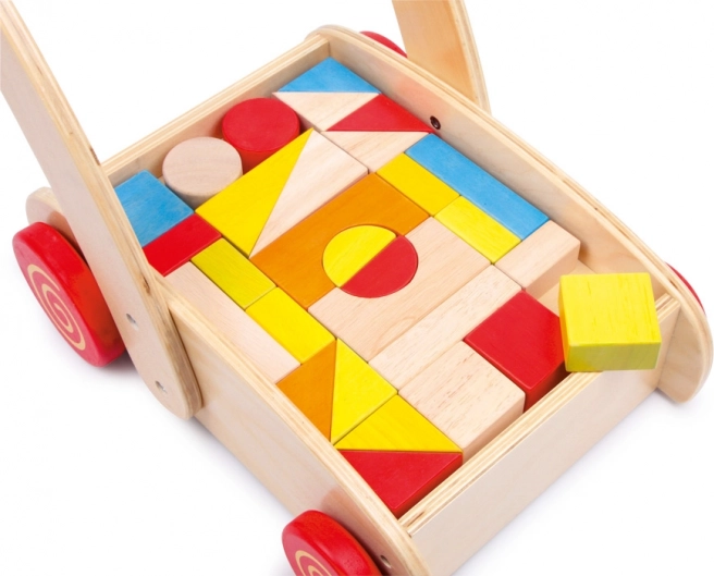 Creatief spel met gekleurde blokken