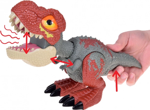 Dinosaurus Tyrannosaurus Rex met beweegbare delen en geluid- en lichteffecten